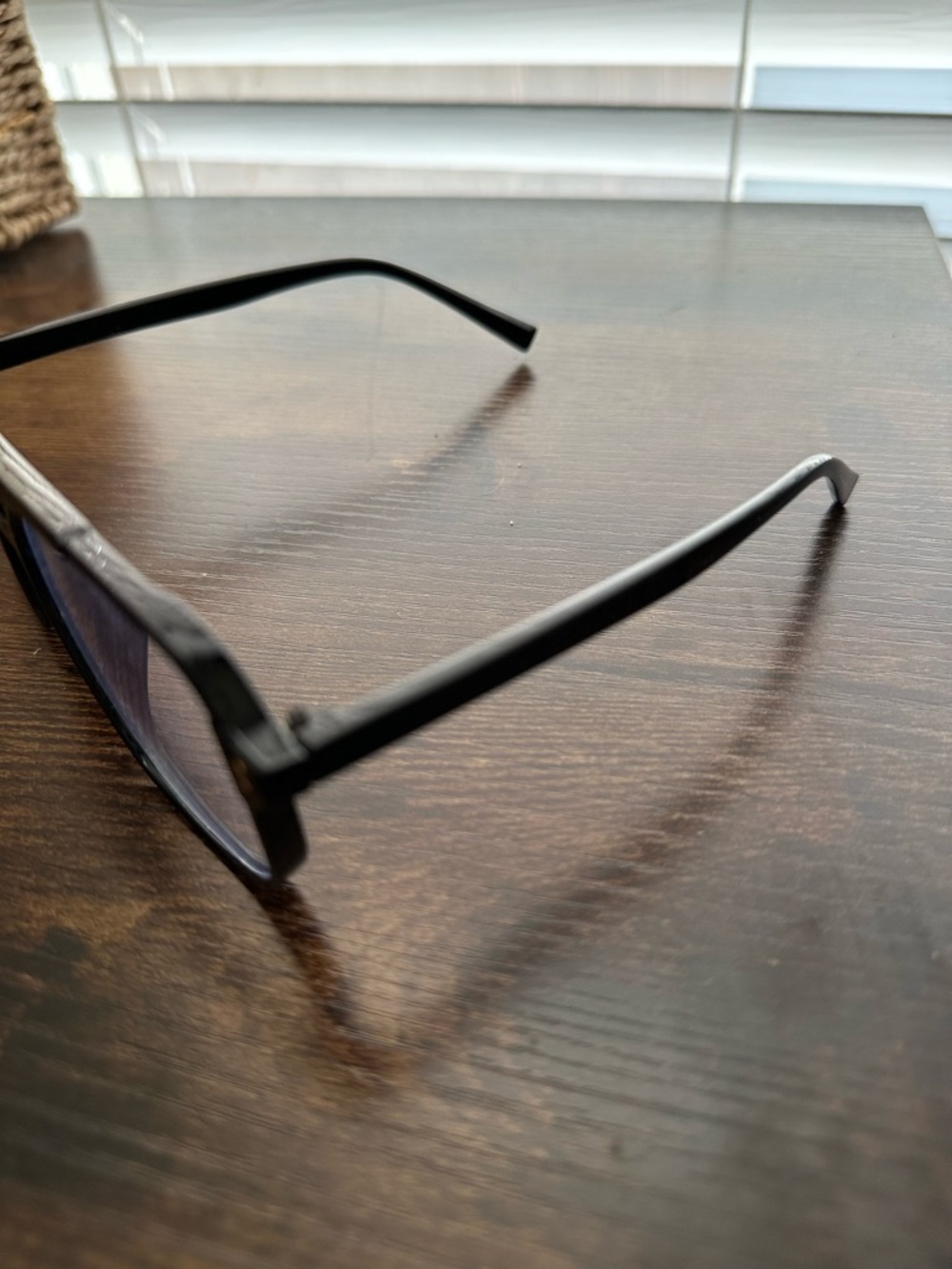 Aviator-Style Black Eyeglass blue light glasses - like new - Picture 3 of 3